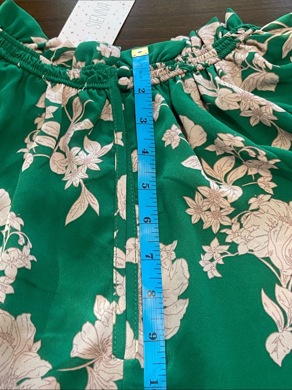 2/$20 Sale* Beautiful green blouse with floral print, size S, by Sienna Sky. NWT - Picture 15 of 16